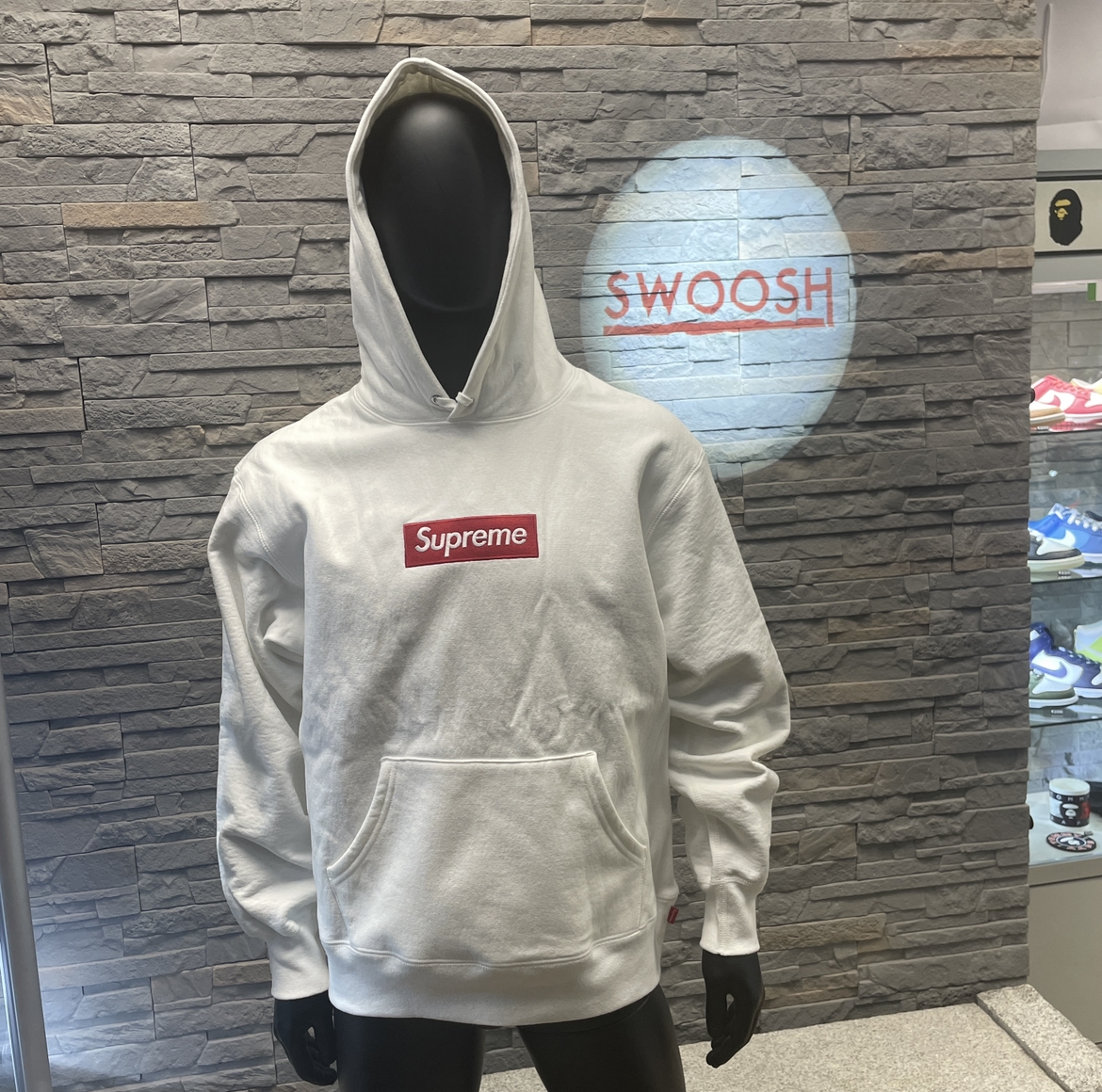 supreme boxlogo hoodie white